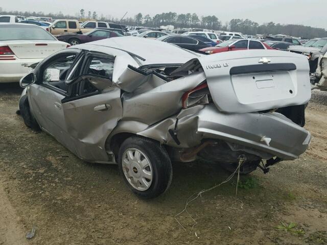 KL1TG52615B467602 - 2005 CHEVROLET AVEO LT SILVER photo 3