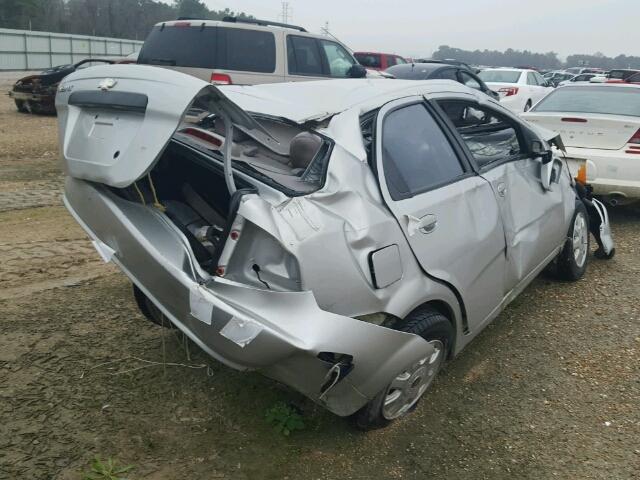 KL1TG52615B467602 - 2005 CHEVROLET AVEO LT SILVER photo 4