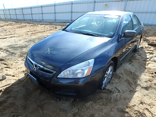 1HGCM568X7A122897 - 2007 HONDA ACCORD BLUE photo 2