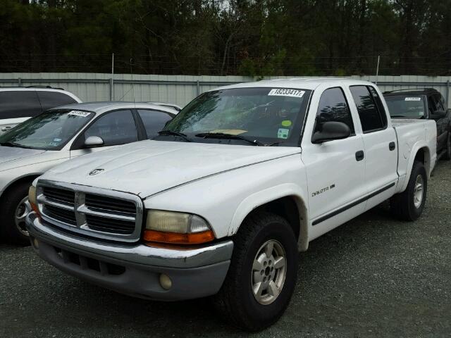 1B7HL48N32S581115 - 2002 DODGE DAKOTA QUA WHITE photo 2