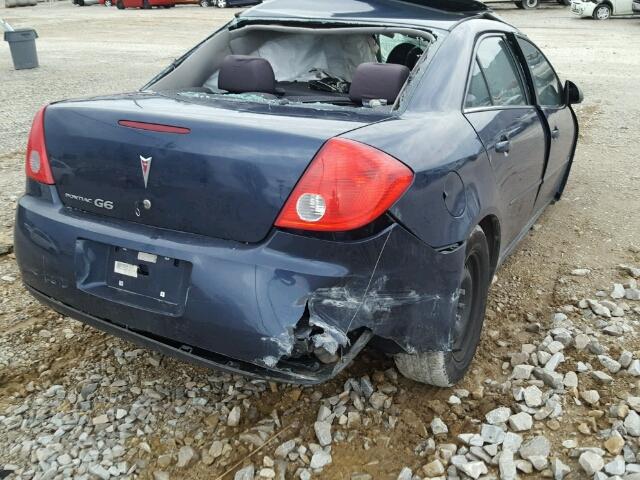 1G2ZF57B584257352 - 2008 PONTIAC G6 VALUE L BLUE photo 4