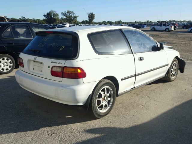 2HGEH2463SH519181 - 1995 HONDA CIVIC DX WHITE photo 4