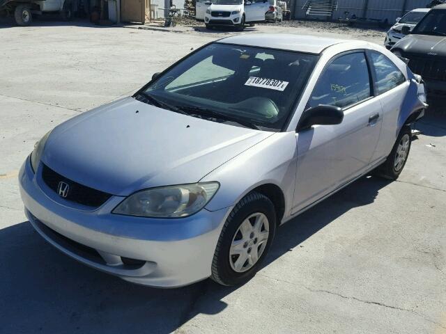 1HGEM22195L029886 - 2005 HONDA CIVIC DX V SILVER photo 2