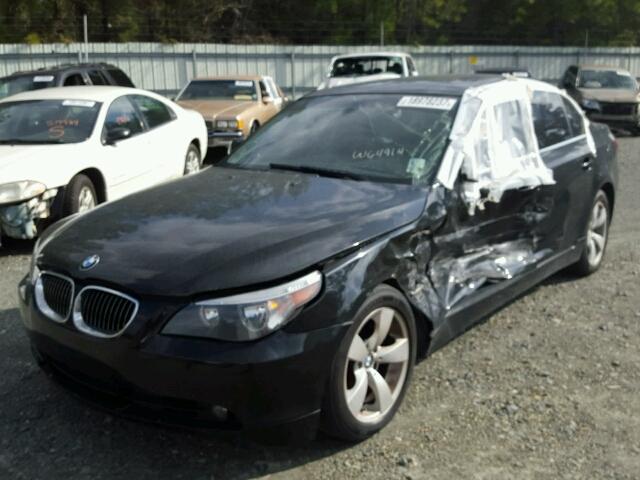 WBANE53507CW64414 - 2007 BMW 525 I BLACK photo 2