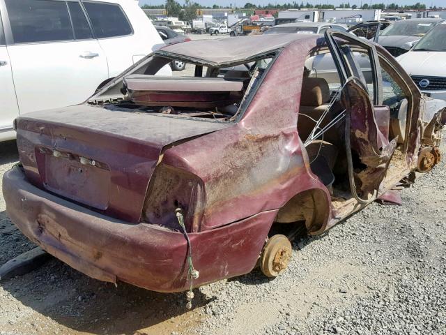 JM1BJ225221609128 - 2002 MAZDA PROTEGE DX BURGUNDY photo 4