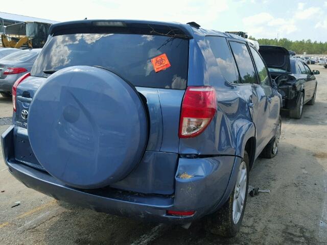 JTM7D32V976026030 - 2007 TOYOTA RAV4 SPORT BLUE photo 4