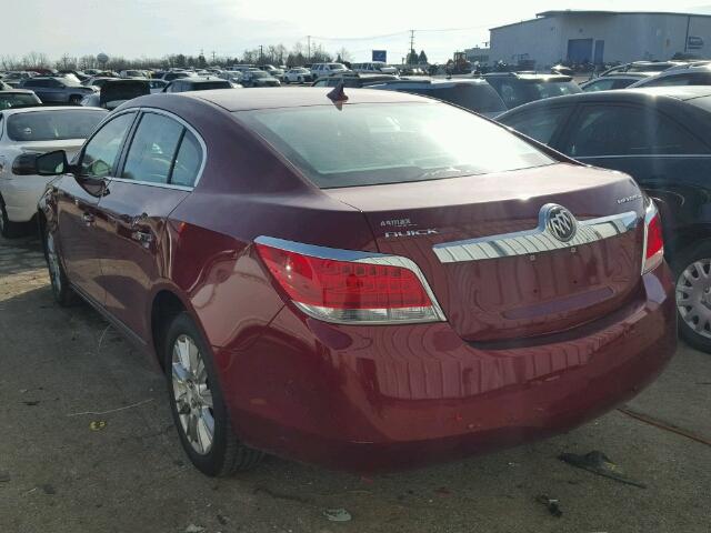 1G4GB5EG4AF277739 - 2010 BUICK LACROSSE C RED photo 3