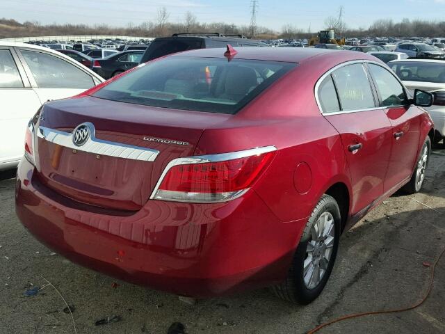 1G4GB5EG4AF277739 - 2010 BUICK LACROSSE C RED photo 4