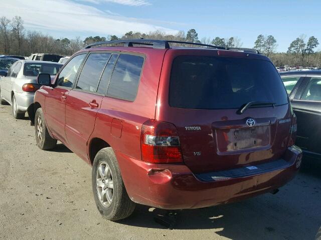 JTEDP21A970139114 - 2007 TOYOTA HIGHLANDER BURGUNDY photo 3