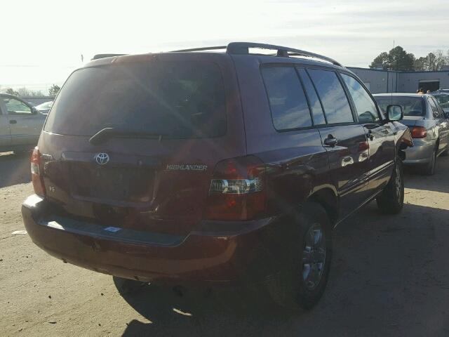 JTEDP21A970139114 - 2007 TOYOTA HIGHLANDER BURGUNDY photo 4