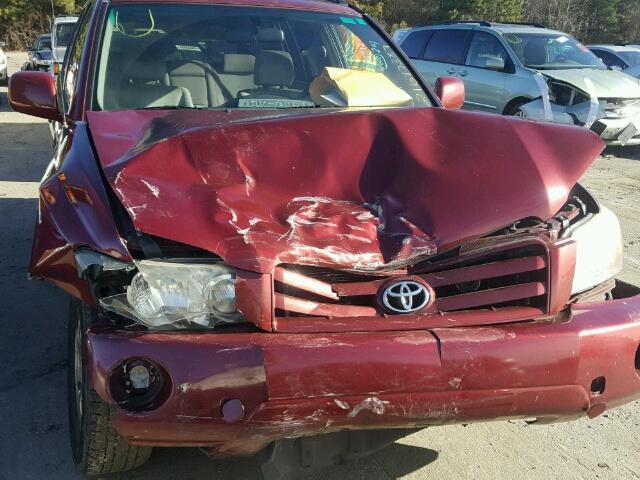 JTEDP21A970139114 - 2007 TOYOTA HIGHLANDER BURGUNDY photo 7