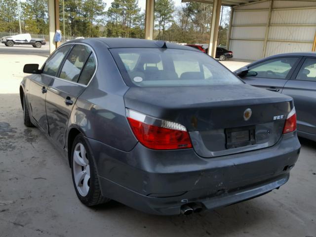 WBANE53527CW61532 - 2007 BMW 525 I GRAY photo 3