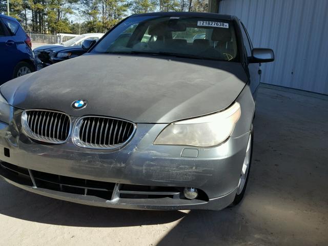 WBANE53527CW61532 - 2007 BMW 525 I GRAY photo 9