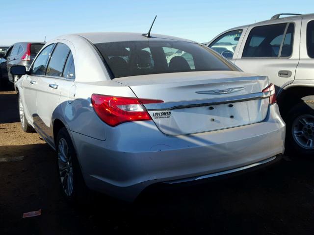 1C3CCBCB7CN304287 - 2012 CHRYSLER 200 LIMITE SILVER photo 3