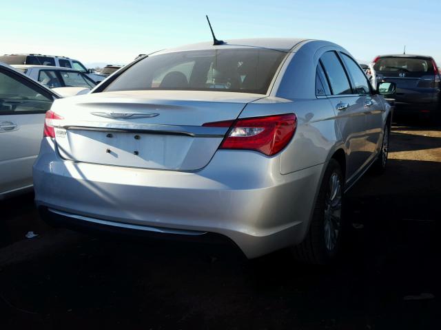 1C3CCBCB7CN304287 - 2012 CHRYSLER 200 LIMITE SILVER photo 4