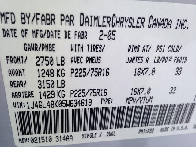 1J4GL48K05W634619 - 2005 JEEP LIBERTY SP ვერცხლისფერი ფოტო 8