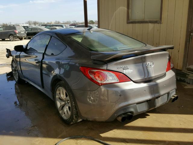 KMHHU6KJ2DU100059 - 2013 HYUNDAI GENESIS CO GRAY photo 3