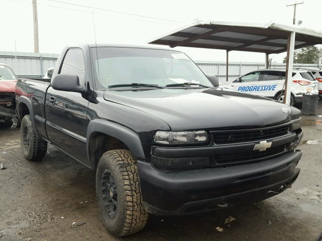1GCEK14V02Z285759 - 2002 CHEVROLET SILVERADO BLACK photo 1