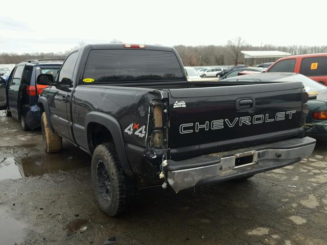 1GCEK14V02Z285759 - 2002 CHEVROLET SILVERADO BLACK photo 3