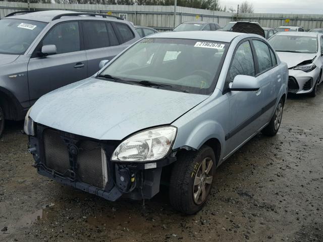 KNADE123176232890 - 2007 KIA RIO BASE BLUE photo 2