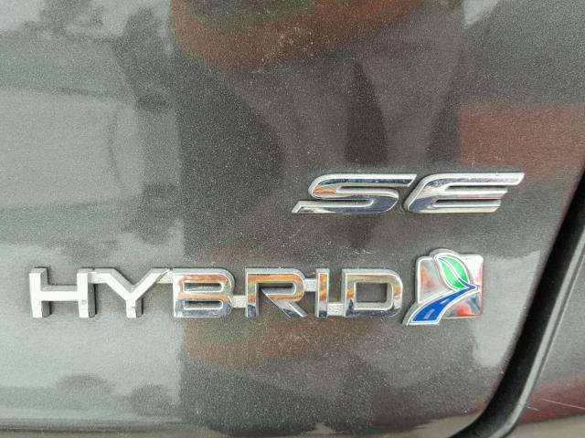 3FA6P0LUXGR376600 - 2016 FORD FUSION SE CHARCOAL photo 9