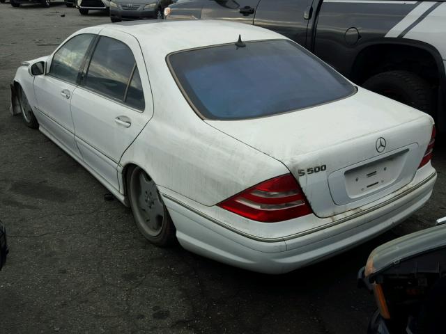 WDBNG70J71A179182 - 2001 MERCEDES-BENZ S 430 WHITE photo 3