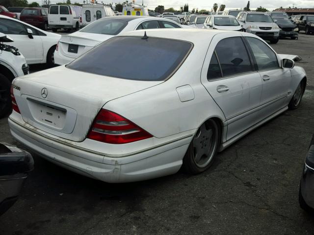 WDBNG70J71A179182 - 2001 MERCEDES-BENZ S 430 WHITE photo 4