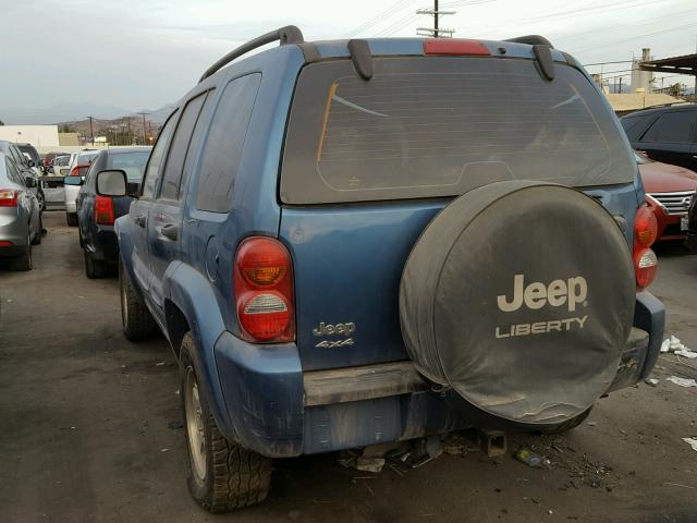 1J8GL58KX3W555430 - 2003 JEEP LIBERTY LI BLUE photo 3