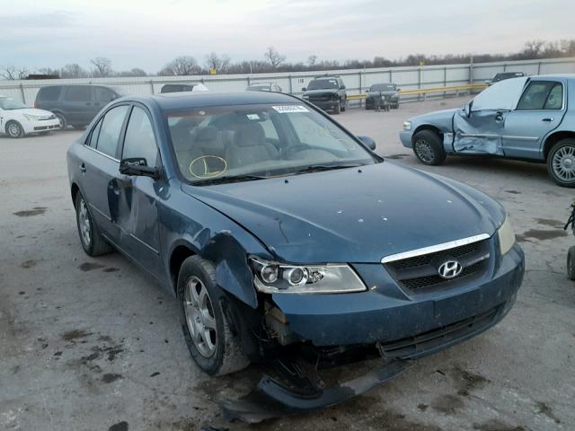 5NPEU46C96H134262 - 2006 HYUNDAI SONATA GLS BLUE photo 1