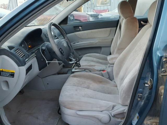 5NPEU46C96H134262 - 2006 HYUNDAI SONATA GLS BLUE photo 5