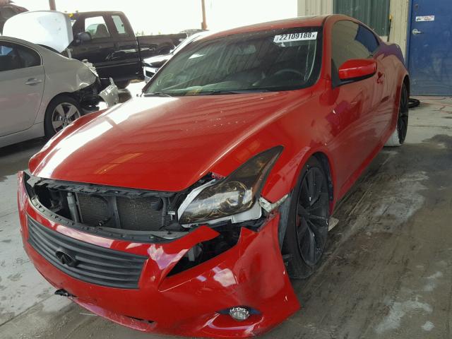 JN1CV6EK7AM102808 - 2010 INFINITI G37 BASE RED photo 2