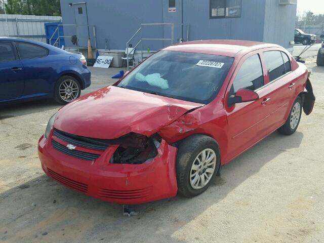 1G1AD5F54A7162210 - 2010 CHEVROLET COBALT LT RED photo 2