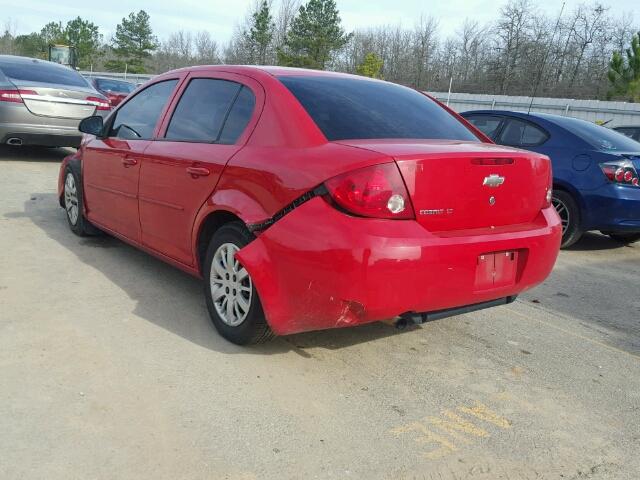 1G1AD5F54A7162210 - 2010 CHEVROLET COBALT LT RED photo 3