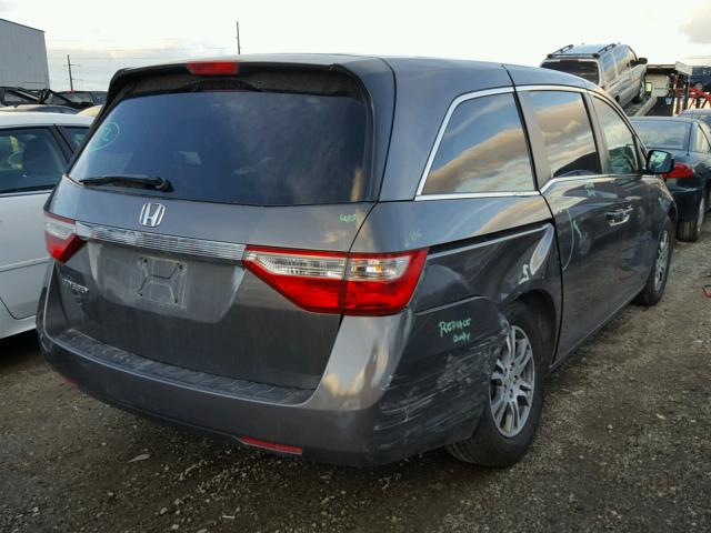 5FNRL5H45CB047968 - 2012 HONDA ODYSSEY EX SILVER photo 4