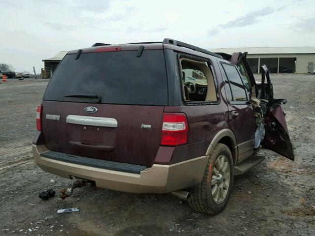 1FMJU1H54BEF27619 - 2011 FORD EXPEDITION BURGUNDY photo 4