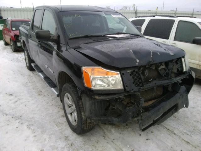 1N6AA0EJ0CN300287 - 2012 NISSAN TITAN S BLACK photo 1