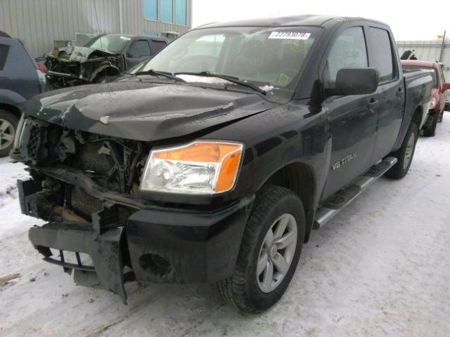 1N6AA0EJ0CN300287 - 2012 NISSAN TITAN S BLACK photo 2