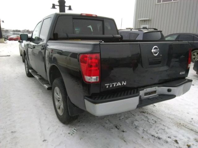 1N6AA0EJ0CN300287 - 2012 NISSAN TITAN S BLACK photo 3