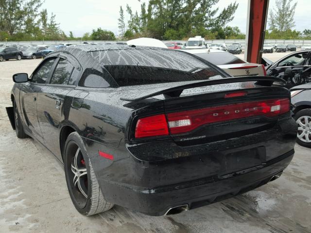2C3CDXHG8DH537202 - 2013 DODGE CHARGER SX BLACK photo 3