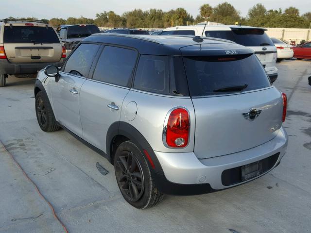 WMWZB3C59BWH94572 - 2011 MINI COOPER COU SILVER photo 3