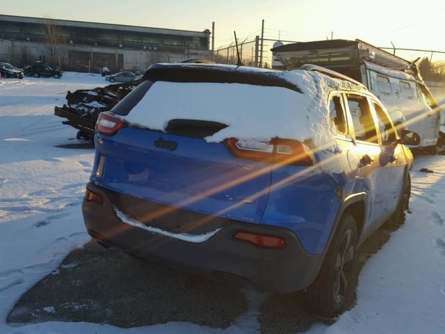 1C4PJLAB0HW613399 - 2017 JEEP CHEROKEE S BLUE photo 4