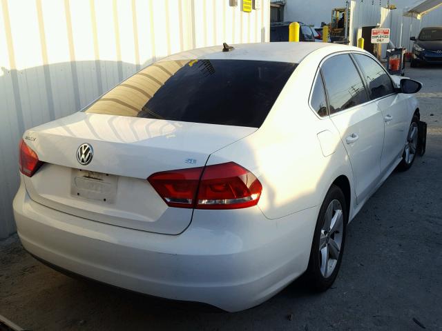 1VWBP7A38CC049999 - 2012 VOLKSWAGEN PASSAT SE WHITE photo 4