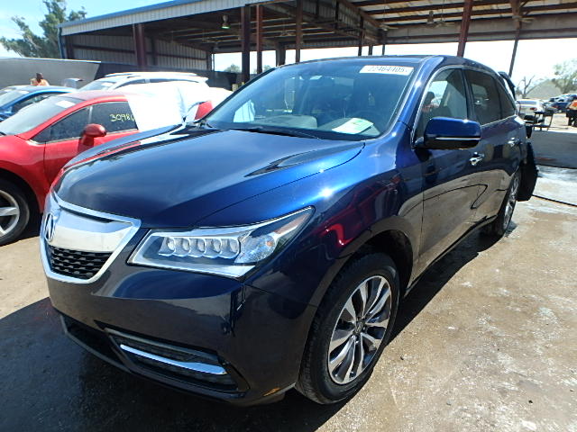 5FRYD3H49FB007408 - 2015 ACURA MDX TECH ლურჯი ფოტო 2