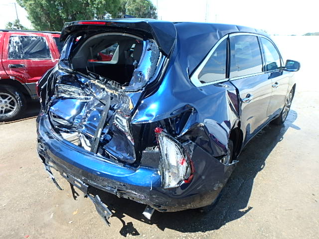 5FRYD3H49FB007408 - 2015 ACURA MDX TECH ლურჯი ფოტო 4