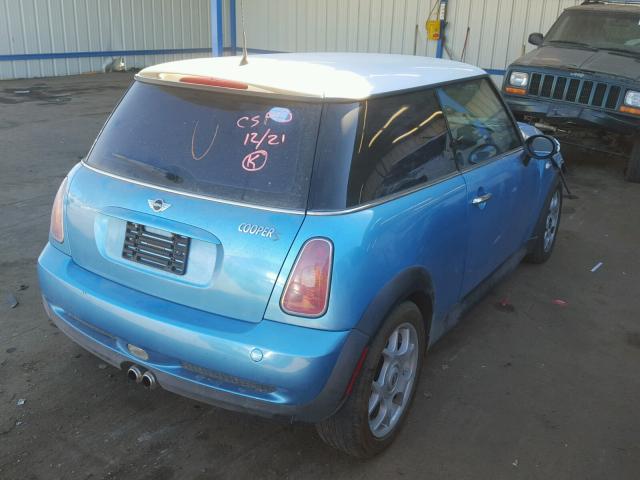 WMWRE33492TD53007 - 2002 MINI COOPER S 蓝色 照片 4