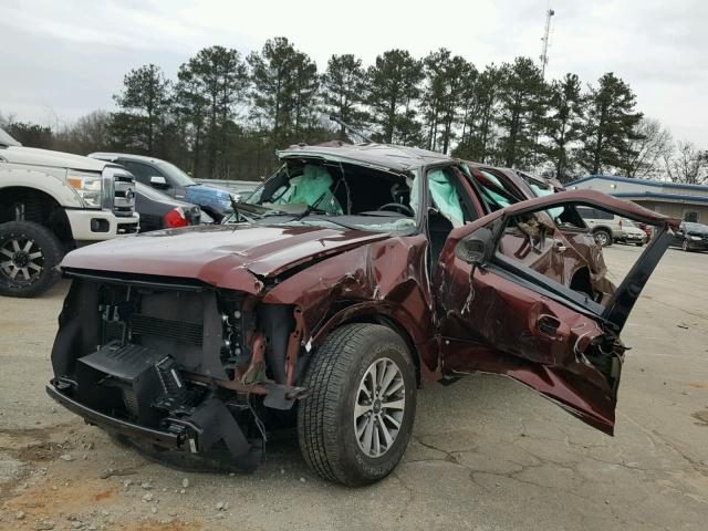 1FMJK1HT3HEA50923 - 2017 FORD EXPEDITION MAROON photo 2