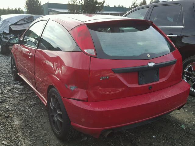 3FAHP39592R231602 - 2002 FORD FOCUS SVT RED photo 3