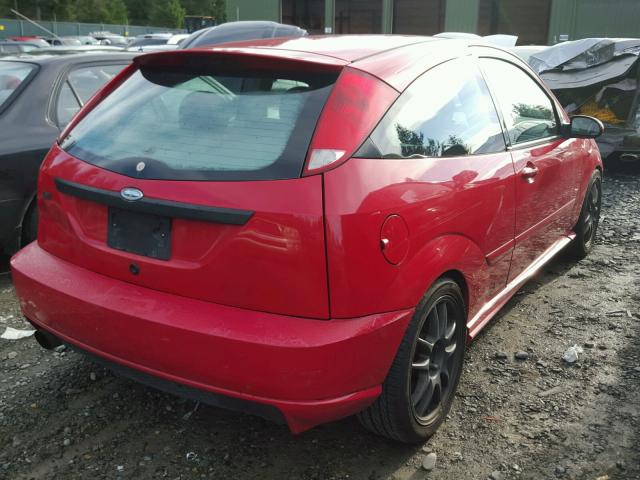 3FAHP39592R231602 - 2002 FORD FOCUS SVT RED photo 4