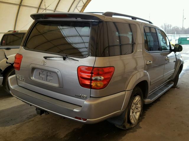 5TDZT38A04S230699 - 2004 TOYOTA SEQUOIA LI SILVER photo 4