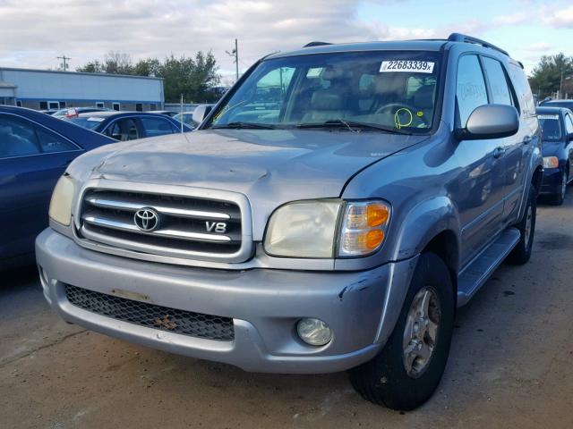 5TDBT48A71S044628 - 2001 TOYOTA SEQUOIA LI SILVER photo 2